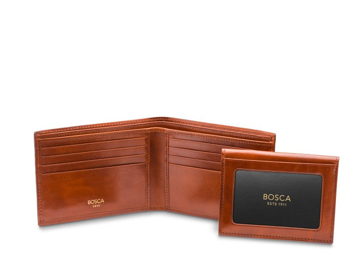 Bifold Wallet With I.D. Passcase Old Leather - Oak Hall, Inc.