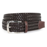 Italian Woven Stretch Leather Belt - Oak Hall, Inc.
