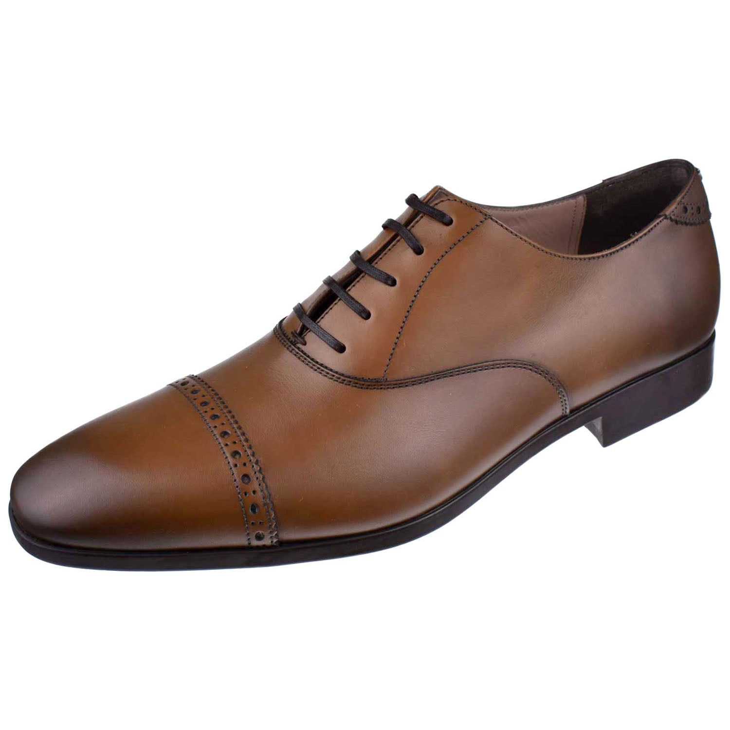 Salvatore Ferragamo Toe-Caps 11.5d Ferragamo - Boston Black Leather Cap-Toe Oxford | Mitchell  main image 2