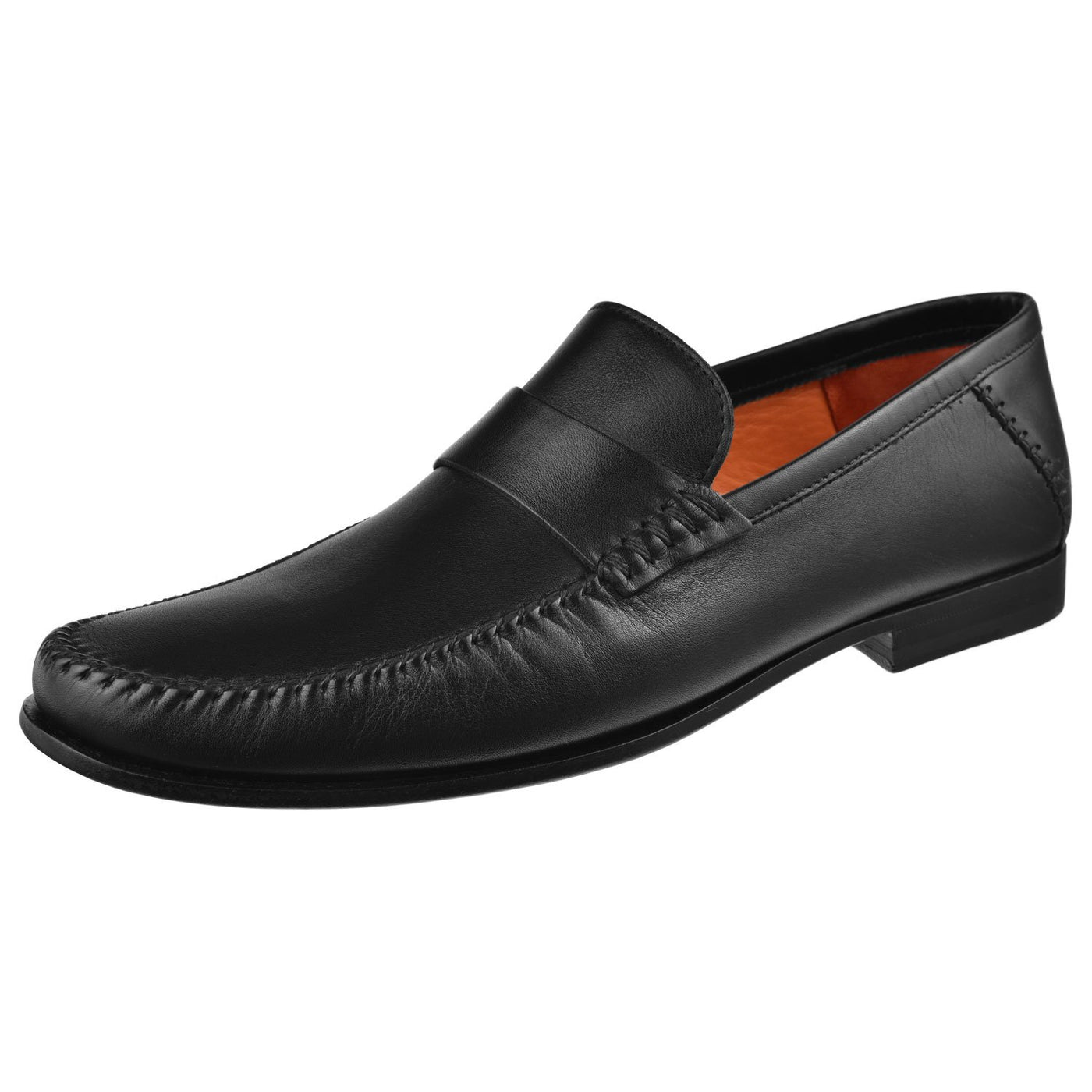 Santoni Mens Paine Blind Keeper Plain Strap Loafers in brown size 10D Santoni - Paine Brown Leather Loafer | Mitchell Stores main image 2