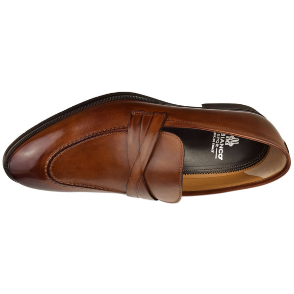 Burnished X Strap Penny Loafer - Oak Hall, Inc.
