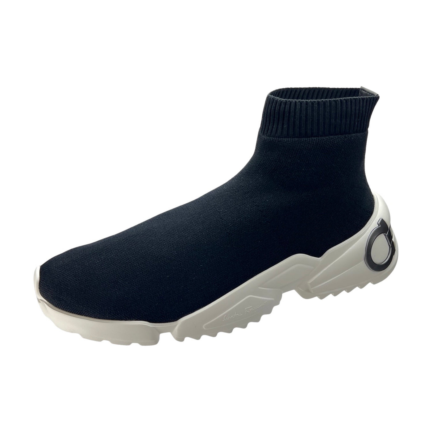 Salvatore Ferragamo Men's Raquel Hi Top Knit Sneaker | Oak
