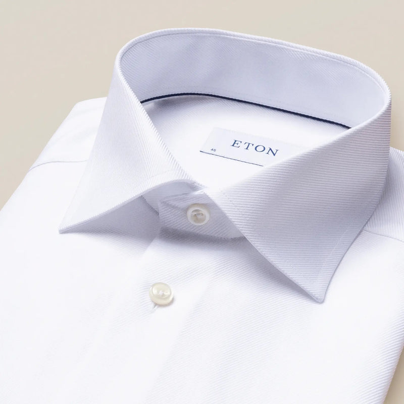 White textured twill shirt - Slim - Oak Hall, Inc.