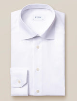 White textured twill shirt - Slim - Oak Hall, Inc.